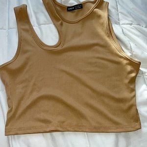 Tan shein tank top